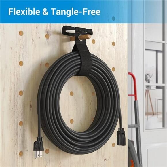 100 ft Extension Cord, 14/3 SJTW Outdoor Power Cable, 3 Prong Heavy Duty - Picture 2 of 7